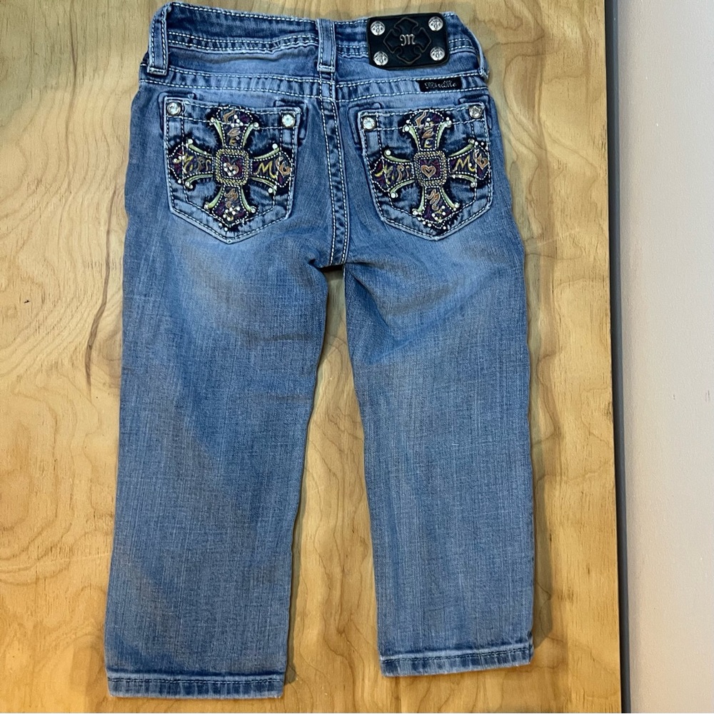 Miss Me Girls Sz 8 Capri Blue Jeans - Picture 7 of 7